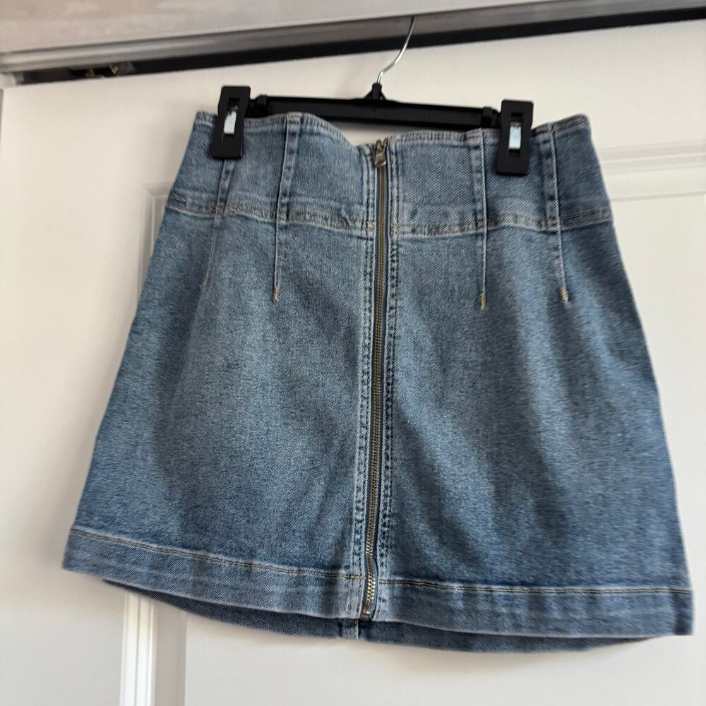 Free People We the Free Virgo Denim Skirt Sz 27 Zipper